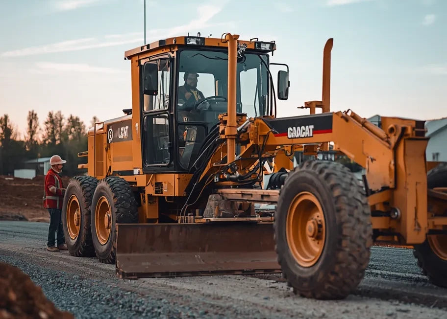 The Équipements Daigle team, specialists in used construction machinery, motor grader