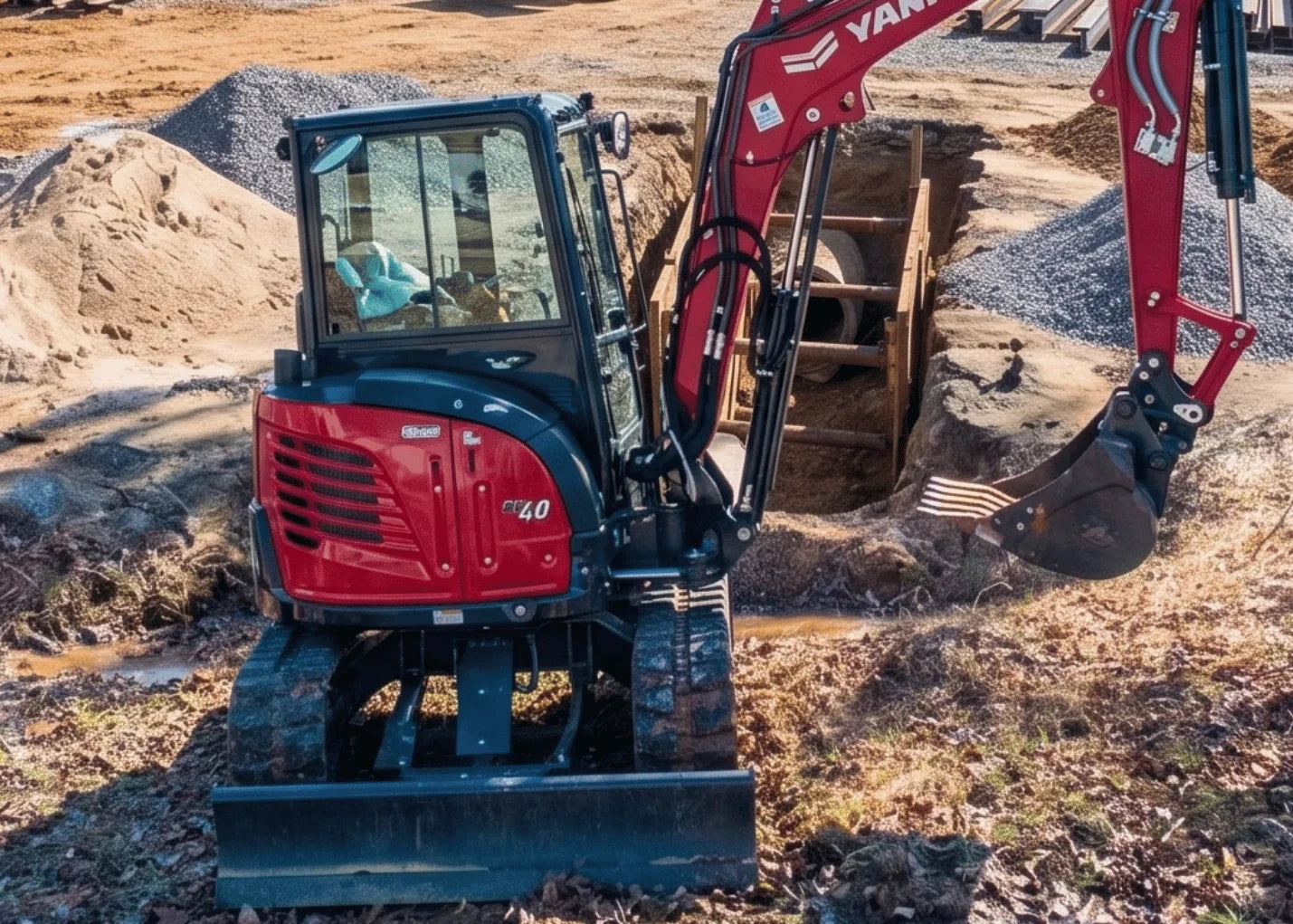 Machine de construction usagée préparée par les Équipements Daigle, mini-excavatrice Yanmar usagée