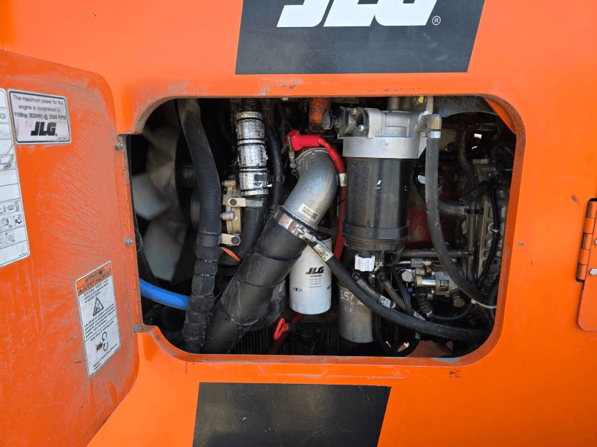 2022 SkyTrak 8042 Telehandler – Engine, hood open