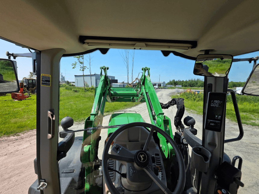 2021 John Deere 6140M Tractor – Operator's view