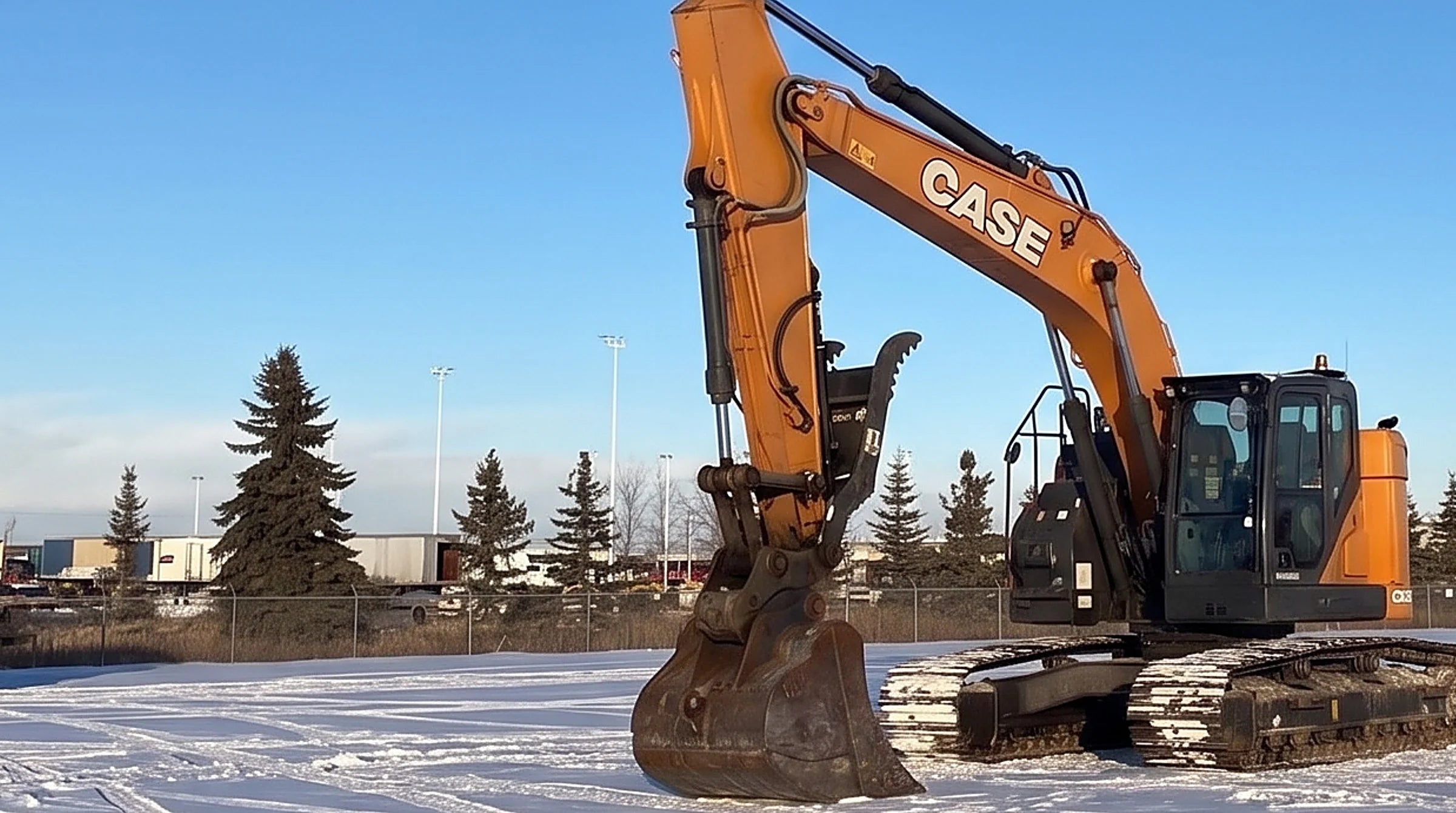 Case CX245D SR excavator on a construction site