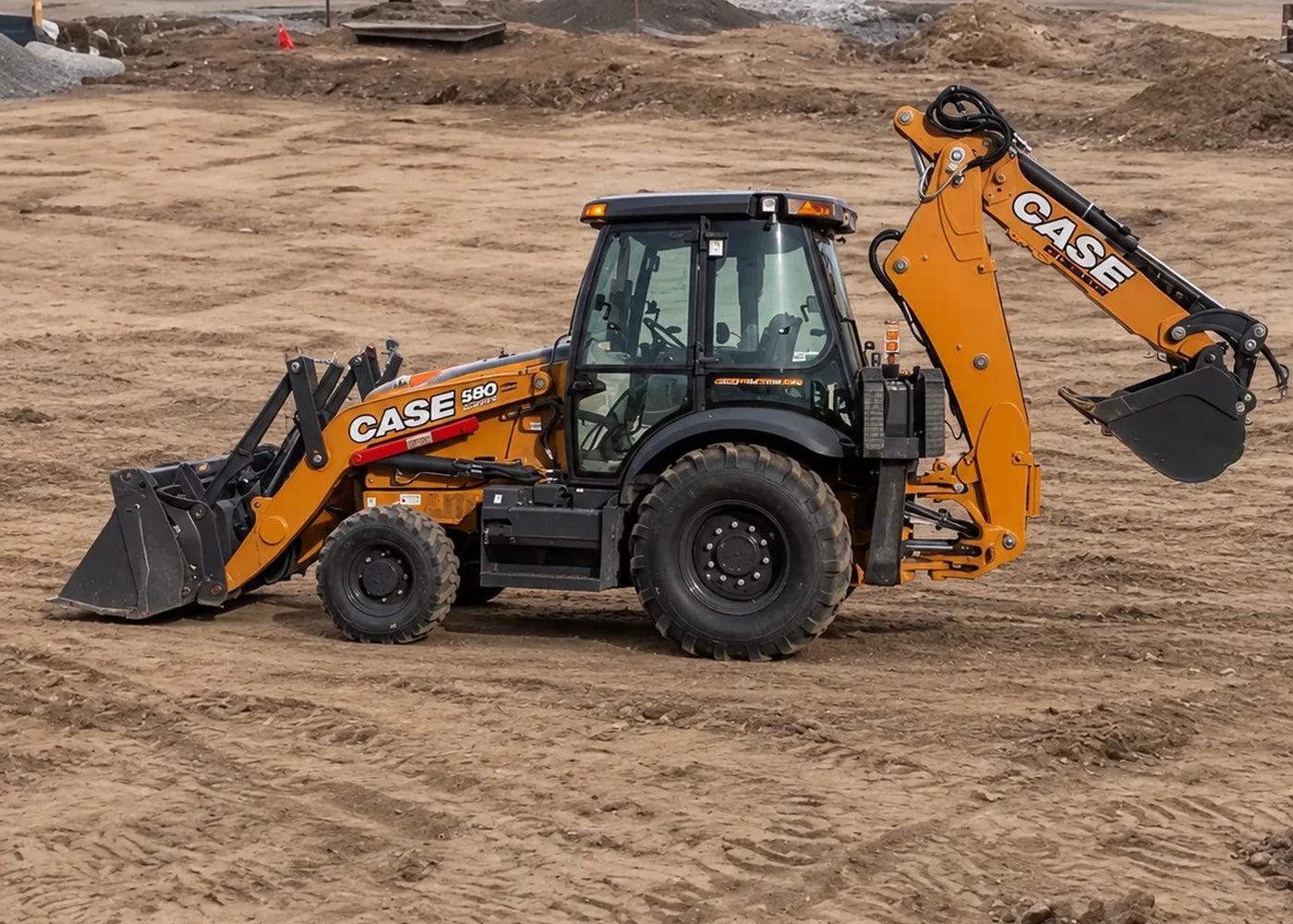 The Équipements Daigle team, specialists in used construction machinery, used Case backhoe loader