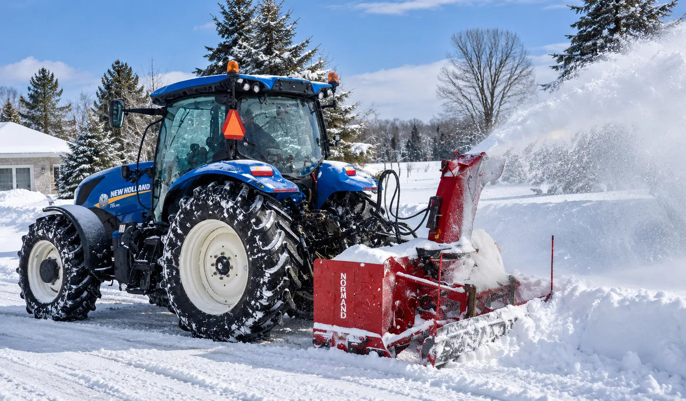 Les Équipements Daigle, préparation et inspection d'une machine usagée, souffleur à neige