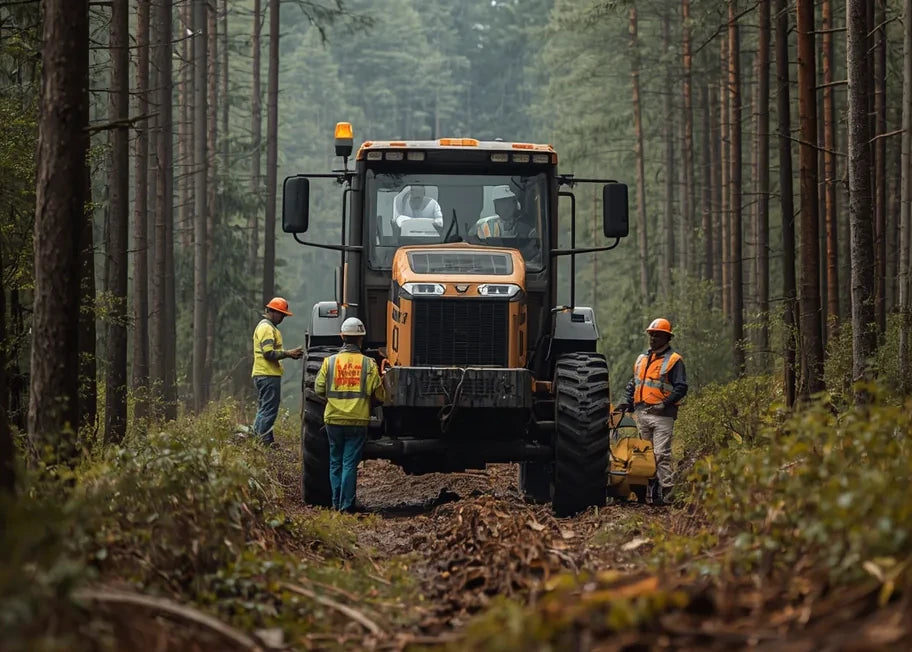 Used construction equipment prepared by Équipements Daigle, forestry equipment