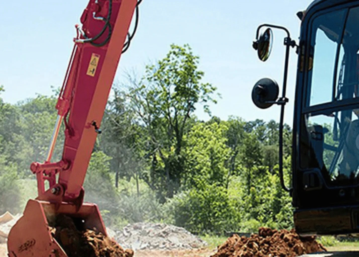 Link-Belt excavator at work on a job site