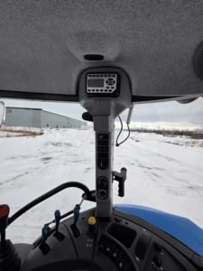 Console centrale et commandes de cabine du tracteur New Holland T5.95 2014