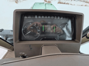 Cab ceiling and headliner inside John Deere 7330 tractor – clean interior
