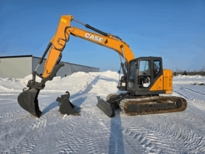 Excavatrice Case CX145CSR 2020 usagée vue latérale droite