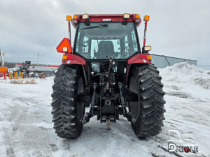 Rear view of Case IH MXM120 tractor with hitch