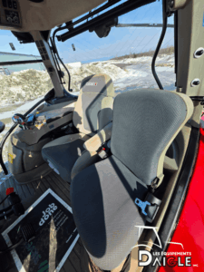 Operator seat inside Case IH Maxxum 125 tractor cab