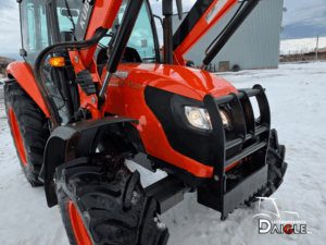 Kubota M7060 2016 with front loader angle view