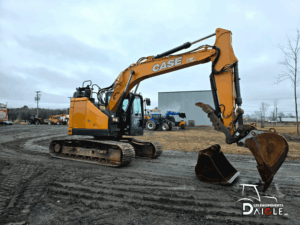 Case CX145D SR excavator boom and heavy-duty bucket