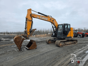 Case CX145D SR excavator with buckets and hydraulic arm