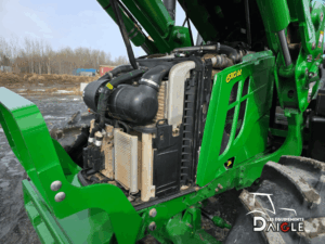 John Deere 6110M engine components close-up