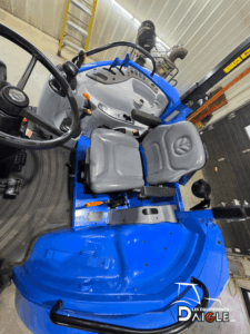 New Holland PowerStar 75 operator platform interior with controls and steering wheel