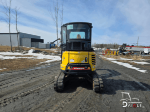 Rear view Yanmar VIO35-6A compact excavator