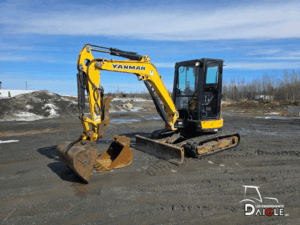 Yanmar VIO35-6A mini excavator with multiple buckets