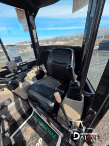 Yanmar excavator seat and joystick controls