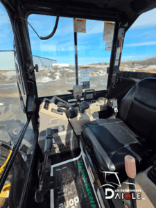 Yanmar excavator seat and joystick controls