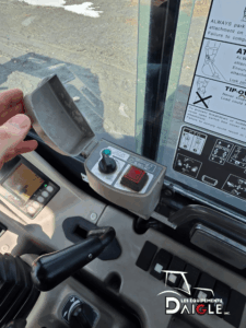 Yanmar excavator side controls and joystick
