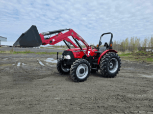 Case IH Farmall 70A tractor with front loader and bucket for sale at Les Équipements Daigle