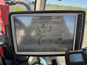 Digital display screen of the 2019 McCormick X7.670 tractor.