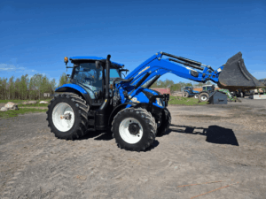 Tracteur New Holland T6.180 2020 avec chargeur frontal levé