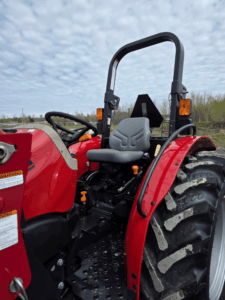 Open operator station on the Case IH Farmall 70A tractor