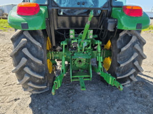 Rear hitch and PTO of the 2019 John Deere 5075E tractor.