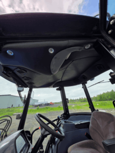 Siège conducteur du tracteur New Holland TD95D.