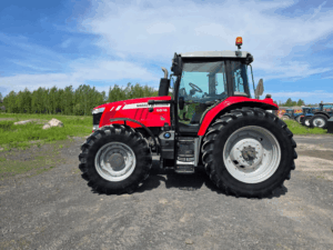 Left side profile of a 2015 Massey Ferguson 6616 used tractor for sale