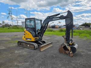 2017 John Deere 35G mini excavator with cab and buckets for sale