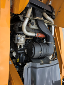 Diesel engine of the Case 580 Super N WT backhoe loader
