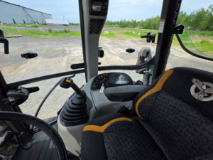 View from the operator’s seat inside a Case 580 Super N WT