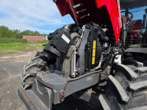 2015 Massey Ferguson 6616 engine compartment with hood open