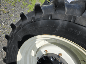 580/85R30 front agricultural tire on the New Holland TM175 tractor.