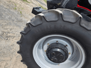 380/85R28 front tire on a 2022 Case IH Maxxum 115