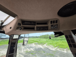 Overhead console inside a Case IH Maxxum 115 cab