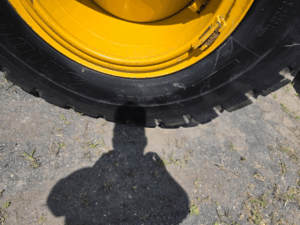 Bridgestone tire on a 2015 Caterpillar 926M wheel loader