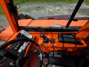Controls inside the 2022 SkyTrak JLG 8042 telehandler