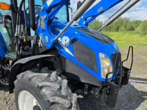 Stoll front loader installed on a New Holland T4.75 tractor