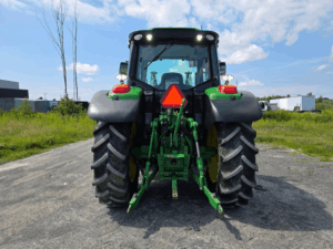 Rear view of used 2022 John Deere 6110M tractor