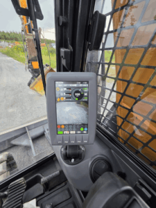 Digital control display on 2024 Case CX85E excavator