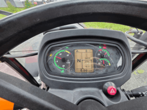 Case IH Farmall 105U dashboard showing 2403 hours