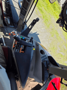 CVT transmission control console on the Case IH Puma 150