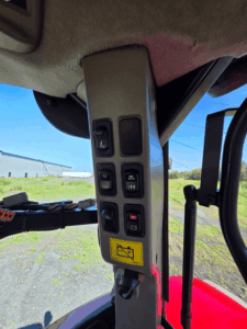 Side control panel inside the Case IH Puma 150 cab